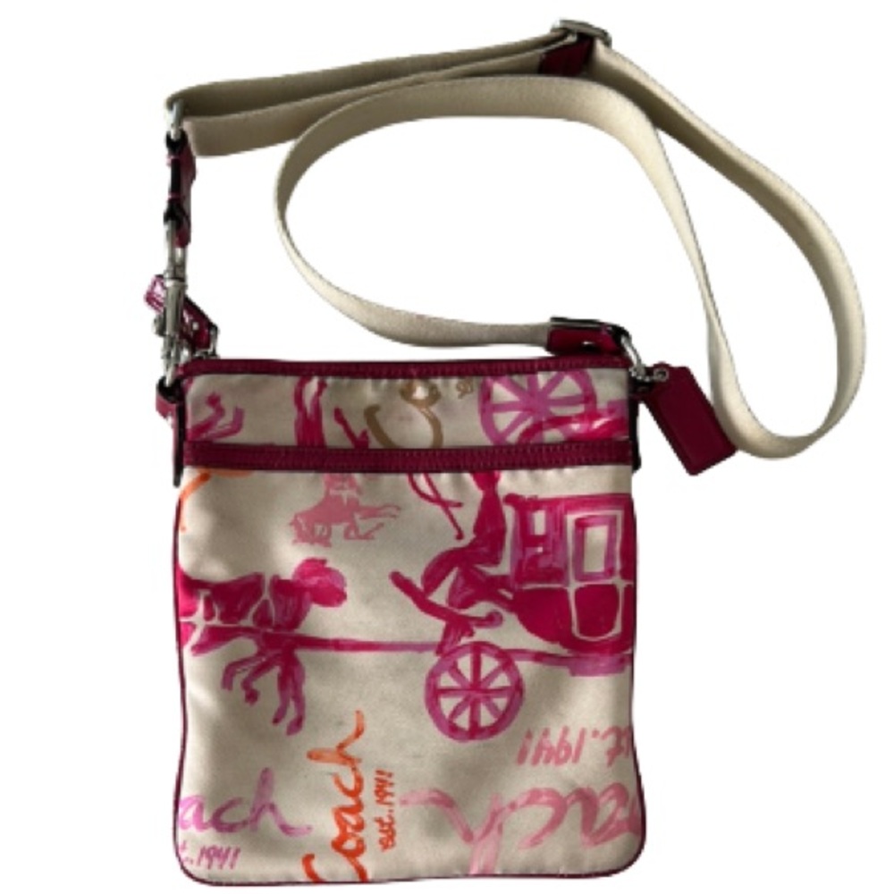 Coach Horse and Carriage Sateen Swingpack Crossbody Bag